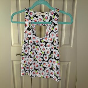 Elodie top sleeveless floral bright colors jr size small